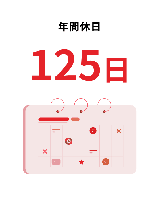 年間休日 125日